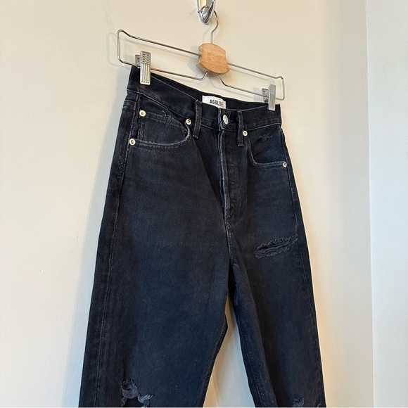 AGOLDE-High Rise 90’s Fit Distressed Jeans (Size:22) - Picture 8 of 13
